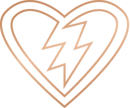 Heart Lightning - lightning striking in the center of a heart shape